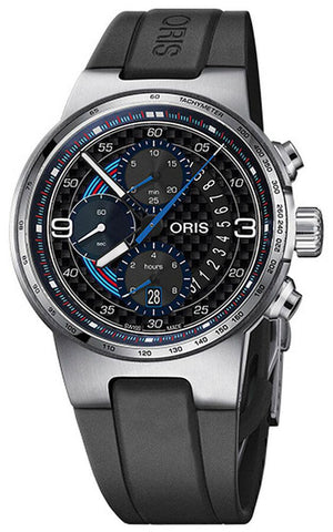 Oris Williams Martini Racing Limited Edition Chronograph Automatic Stainless Steel Black Rubber Strap Black Dial Date Mens Watch 774 7717 4184 - Set RS - WAB - Shipping Dept.