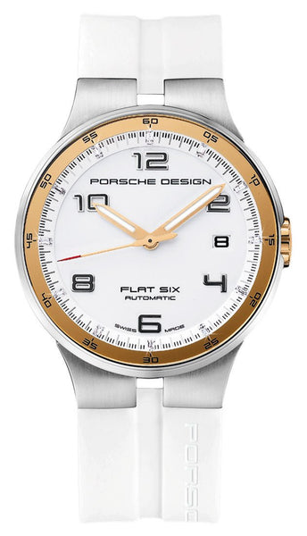 Porsche Design Flat Six Automatic Stainless Steel Mens White Watch Calendar 6351.47.64.1256 - WAB - Shipping Dept.