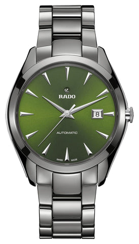 Rado HyperChrome Automatic Ceramic & Stainless Steel Green Dial Date Mens Watch R32254312 - Watches & Beyond
