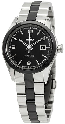 Rado HyperChrome Automatic Stainless Steel and Black Ceramic Womens Watch Black Dial Date R32049152 - WAB - Shipping Dept.