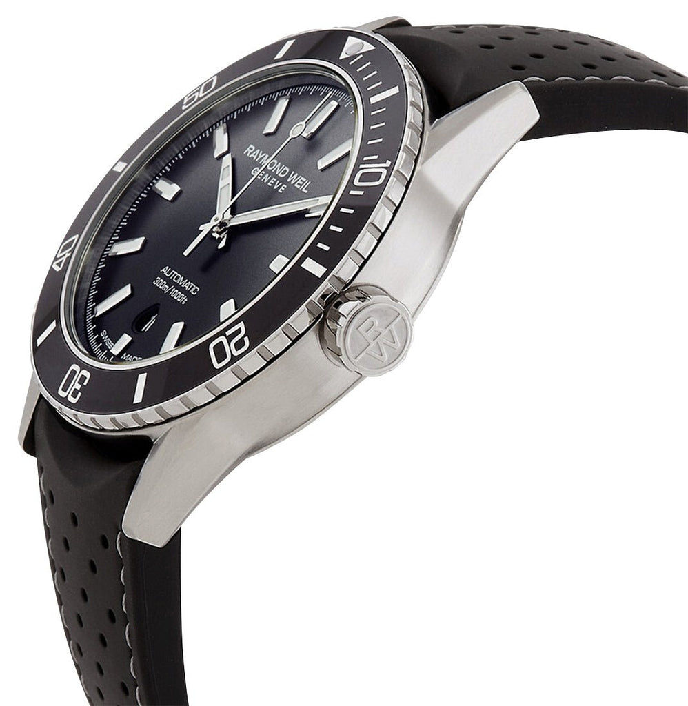 Raymond Weil Freelancer Automatic Stainless Steel Black Dial Black Rub