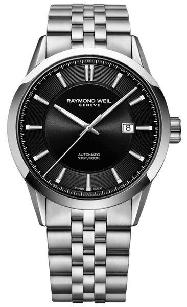 Raymond Weil Freelancer Automatic Stainless Steel Black Dial Date Mens Watch 2731 - ST - 20001 - WAB - Shipping Dept.