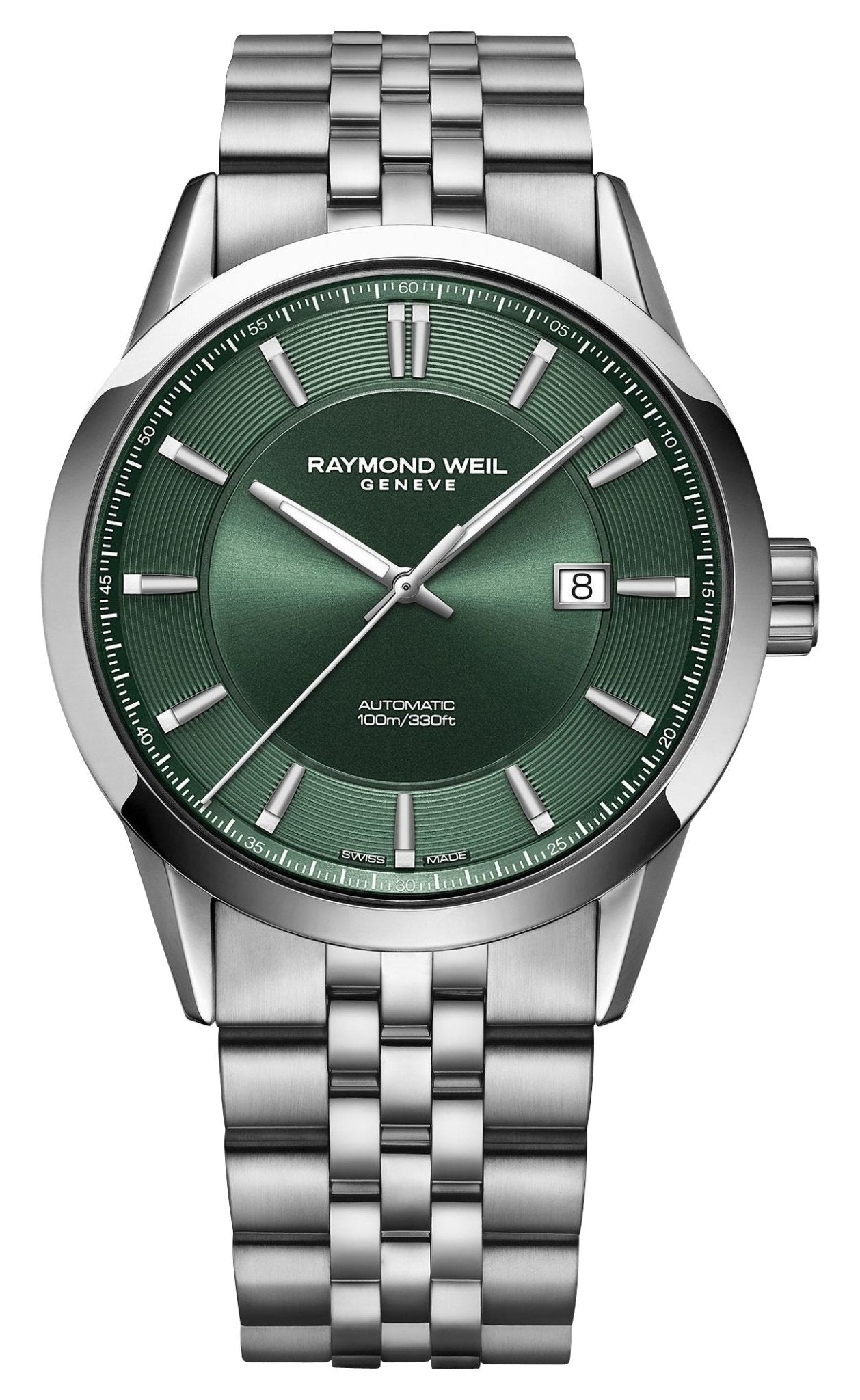 Raymond Weil Freelancer Automatic Stainless Steel Green Dial Date Mens Watch 2731 - ST - 52001 - Watches & Beyond