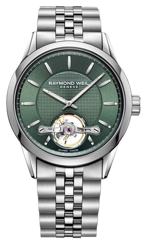 Raymond Weil Freelancer Automatic Stainless Steel Green Dial Mens Watch 2780 - ST - 52001 - WAB - Shipping Dept.