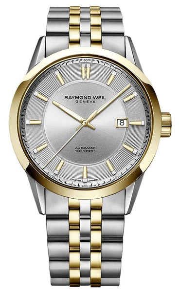 Raymond Weil Freelancer Automatic Two - Tone Stainless Steel Silver Dial Date Mens Watch 2731 - STP - 65001 - WAB - Shipping Dept.