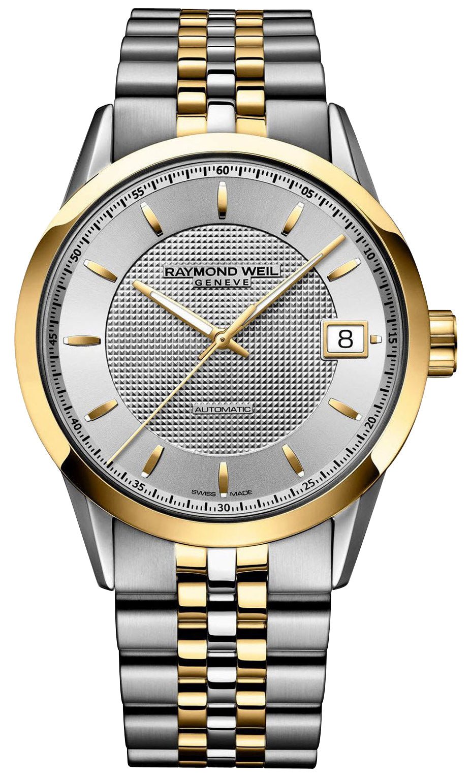 Raymond Weil Freelancer Automatic Two - Tone Stainless Steel Silver Dial Date Mens Watch 2740 - STP - 65021 - WAB - Shipping Dept.