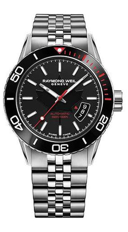 Raymond Weil Freelancer Canada Steel Mens Watch Round Case Calendar Sapphire Crystal Automatic 2760 - ST5 - CA150 - WAB - Shipping Dept.