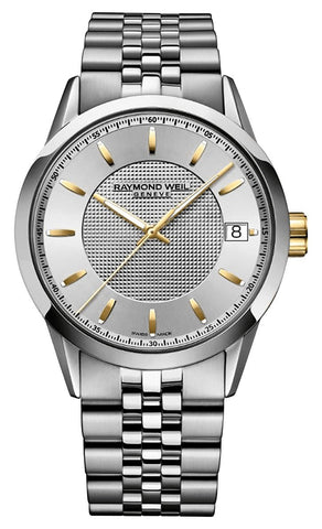 Raymond Weil Freelancer Stainless Steel Silver Dial Date Quartz Mens Watch 5450 - STG - 65021 - WAB - Shipping Dept.