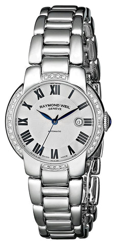 Raymond Weil Jasmine Automatic Stainless Steel Diamonds Silver - Tone Dial Date Womens Watch 2629 - STS - 01659 - WAB - Shipping Dept.