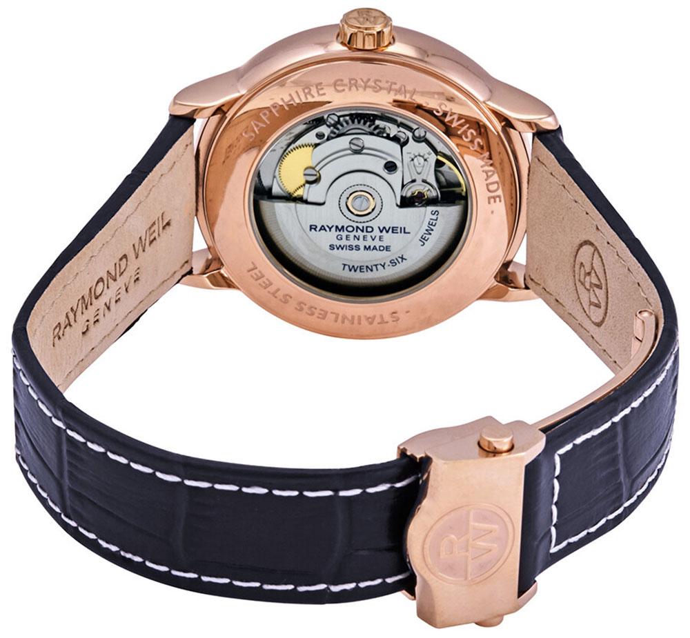 Raymond Weil Maestro Automatic Rose Gold PVD Blue Leather Strap Blue D Raymond Weil Maestro Automatic Rose Gold PVD Blue Leather Strap Blue D