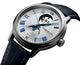 Raymond Weil Maestro Automatic Stainless Steel Blue Leather Strap Silver Dial Moonphase Date Mens Watch 2240 - STC - 00655 - WAB - Shipping Dept.