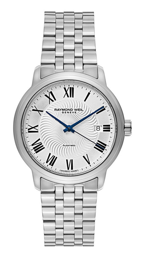 Raymond Weil Maestro Automatic Stainless Steel Mens Watch Silver Design Dial Calendar 2237 - ST - 00659 - WAB - Shipping Dept.