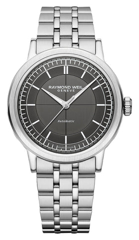 Raymond Weil Millesime Automatic Stainless Steel Gray Dial Mens Watch 2925 - ST - 60001 - Watches & Beyond