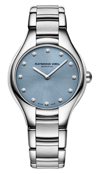 Raymond Weil Noemia Stainless Steel Blue Dial Diamonds Quartz Womens Watch 5132 - ST - 50081 - WAB - Shipping Dept.