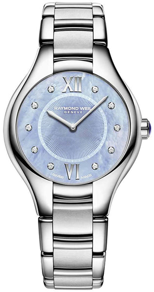 Raymond Weil Noemia Stainless Steel Blue Mother - of - Pearl Dial Diamonds Quartz Womens Watch 5132 - ST - 00955 - WAB - Shipping Dept.