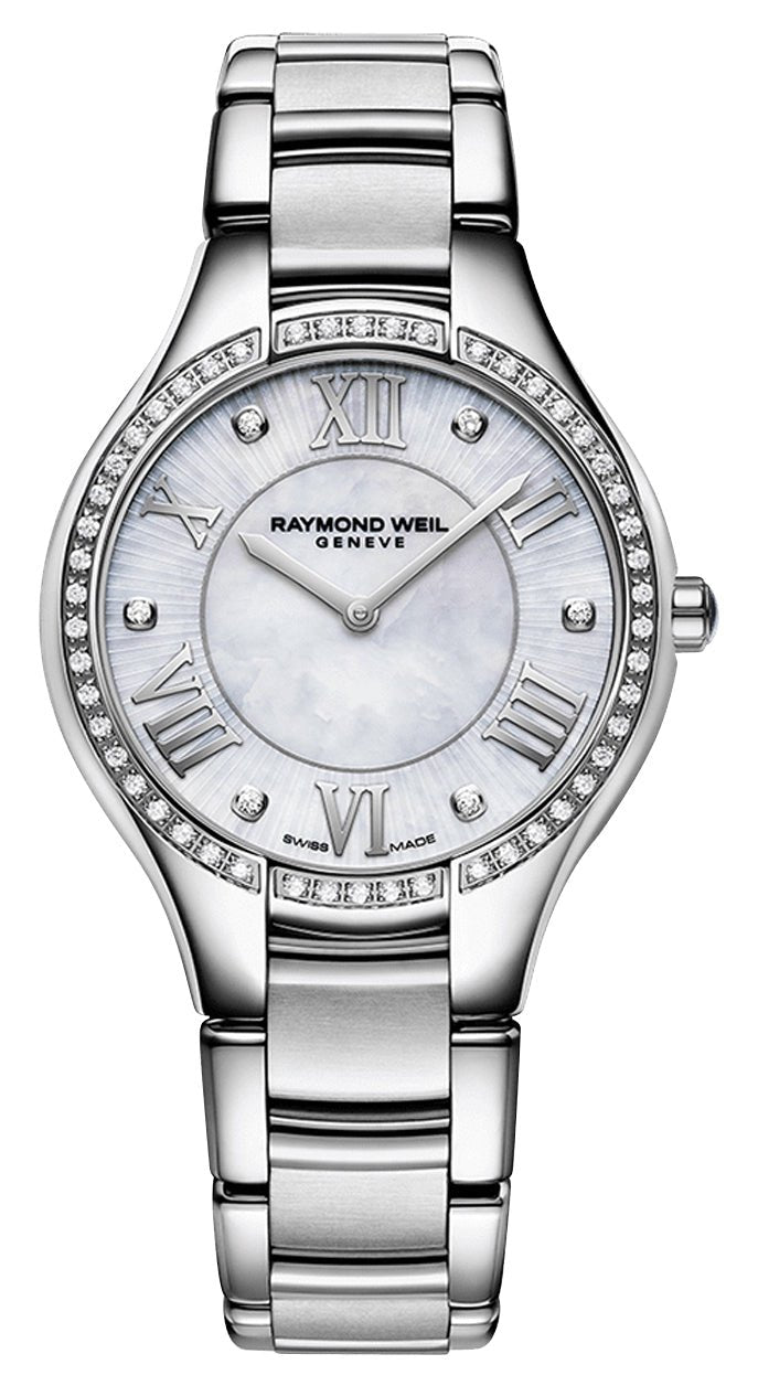 Raymond Weil Noemia Stainless Steel Mother - Of - Pearl Dial Diamonds Quartz Womens Watch 5132 - S2S - 00966 - WAB - Shipping Dept.