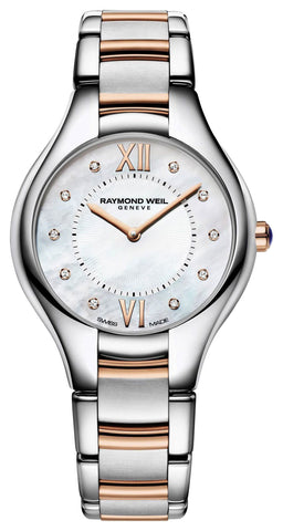 Raymond Weil Noemia Two - Tone Stainless Steel White Mother - of - Pearl Dial Diamonds Quartz Womens Watch 5132 - SP5 - 00985 - WAB - Shipping Dept.