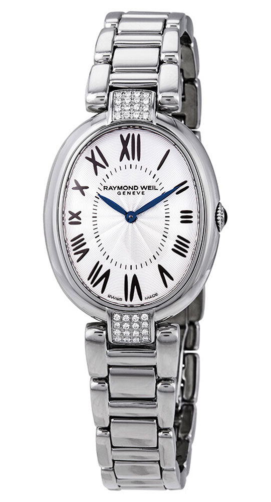 Raymond Weil Shine Stainless Steel Oval Case Diamonds Silver - Tone Dial Quartz Womens Watch 1700 - STS - 00659 - WAB - Shipping Dept.