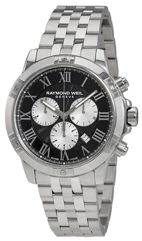 Raymond Weil Tango Stainless Steel Black Chronograph Dial Quartz Men's Watch 8560 - ST - 00206 - WAB - Shipping Dept.