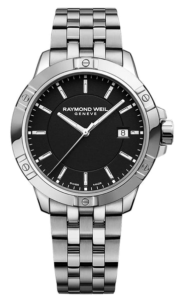 Raymond Weil Tango Stainless Steel Black Dial Date Divers Quartz Mens Watch 8160 - ST - 20041 - Watches & Beyond