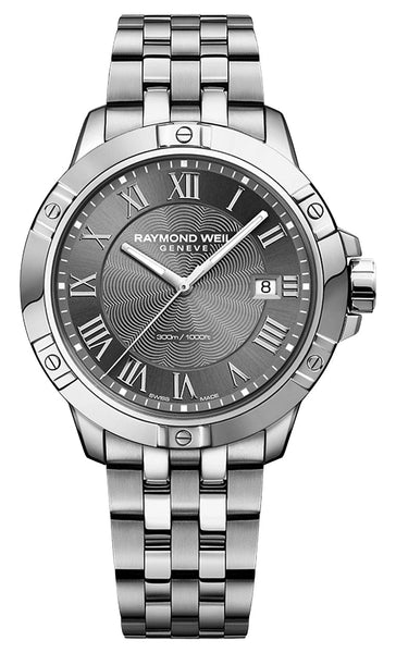 Raymond Weil Tango Stainless Steel Gray Dial Date Divers Quartz Mens Watch 8160 - ST - 00608 - WAB - Shipping Dept.