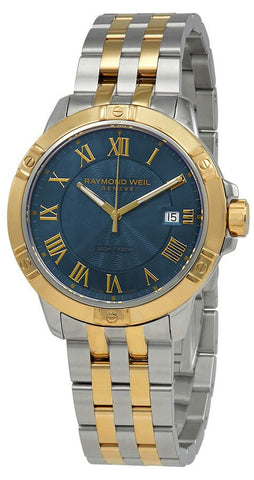 Raymond Weil Tango Two - Tone Stainless Steel Blue Dial Date Divers Quartz Mens Watch 8160 - STP - 00508 - WAB - Shipping Dept.