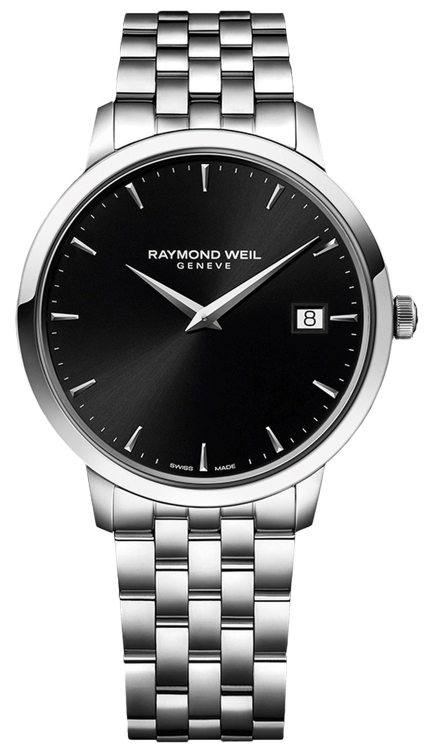 Raymond Weil Toccata Stainless Steel Black Dial Date Quartz Mens Watch 5588 - ST - 20001 - WAB - Shipping Dept.