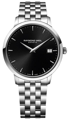 Raymond Weil Toccata Stainless Steel Black Dial Date Quartz Mens Watch 5588 - ST - 20001 - WAB - Shipping Dept.