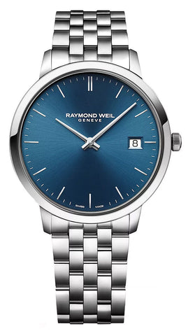 Raymond Weil Toccata Stainless Steel Blue Dial Date Quartz Mens Watch 5585 - ST - 50001 - WAB - Shipping Dept.