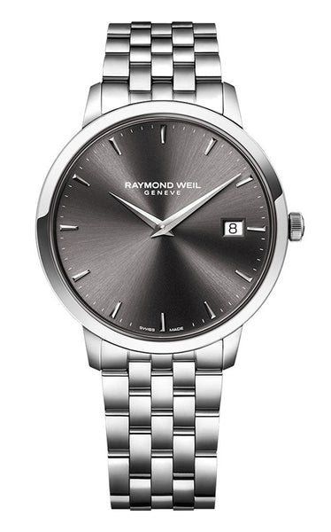 Raymond Weil Toccata Stainless Steel Gray Dial Date Quartz Mens Watch 5488 - ST - 60001 - WAB - Shipping Dept.