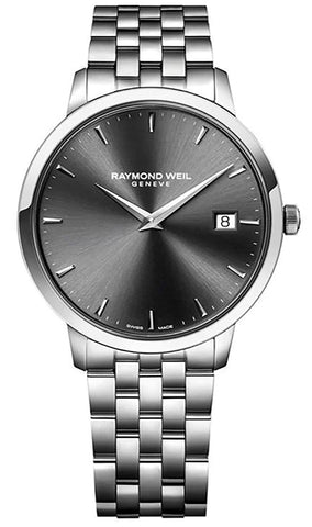 Raymond Weil Toccata Stainless Steel Gray Dial Date Quartz Mens Watch 5588 - ST - 60001 - WAB - Shipping Dept.