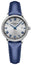 Raymond Weil Toccata Stainless Steel Silver Dial Blue Satin Strap Diamonds Date Quartz Womens Watch 5985 - SCS - 00653 - WAB - Shipping Dept.