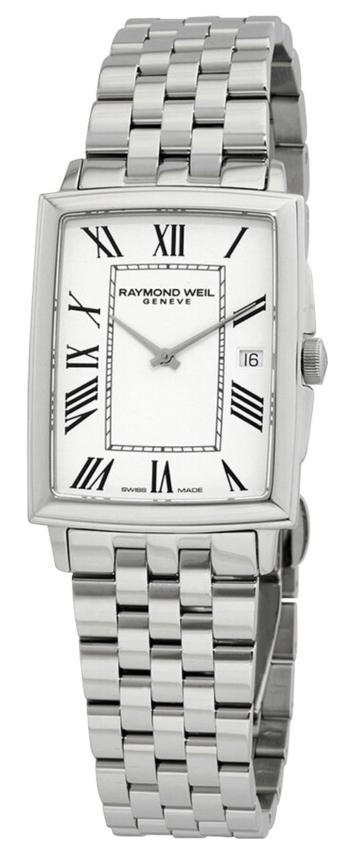 Raymond Weil Toccata Stainless Steel White Dial Date Quartz Mens Watch 5425 - ST - 00300 - Watches & Beyond
