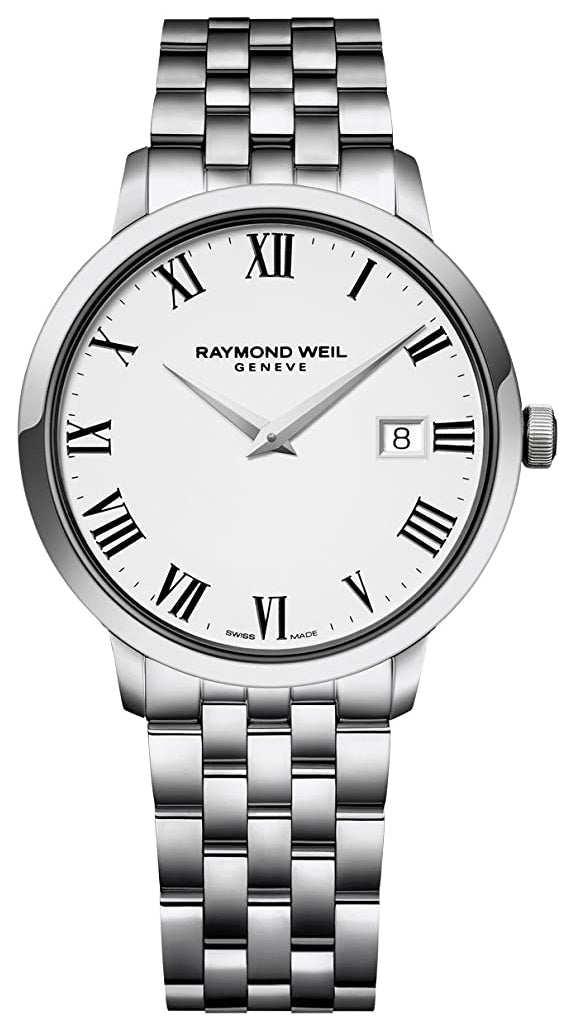 Raymond Weil Toccata Stainless Steel White Dial Date Quartz Mens Watch 5488 - ST - 00300 - WAB - Shipping Dept.