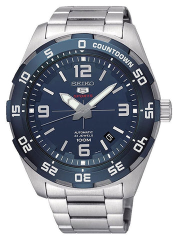 Seiko 5 Sports Stainless Steel Blue Dial Automatic Date Mens Watch SRPB85K1 - WAB - Shipping Dept.