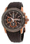 Seiko Chronograph Rose Gold PVD Steel Brown Dial Brown Rubber Strap Alarm Date Quartz Mens Watch SNAE16P1 - WAB - Shipping Dept.