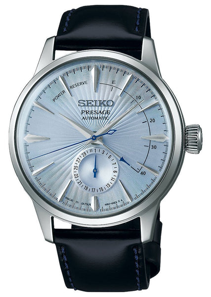 Seiko Presage Automatic Stainless Steel Blue Dial Blue Leather Strap Date Mens Watch SSA343J1 - WAB - Shipping Dept.