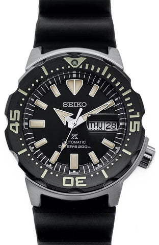 Seiko Prospex Automatic Black Silicone Strap Black Dial Day - Date Divers Mens Watch SRPD27 - WAB - Shipping Dept.