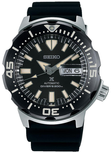 Seiko Prospex Automatic Black Silicone Strap Black Dial Day - Date Divers Mens Watch SRPD27K1 - WAB - Shipping Dept.