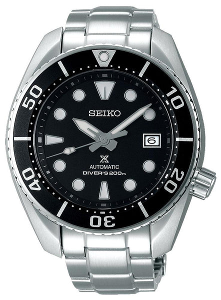 Seiko Prospex Automatic Stainless Steel Black Dial Date Divers Mens Watch SPB101J1 - WAB - Shipping Dept.