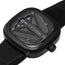 SEVENFRIDAY M-Series Spaceship Automatic Black PVD Steel Black Dial Black Leather Strap Mens Watch M3/07 - Watches & Beyond
