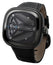 SEVENFRIDAY M-Series Spaceship Automatic Black PVD Steel Black Dial Black Leather Strap Mens Watch M3/07 - Watches & Beyond
