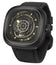 SEVENFRIDAY P - Series Automatic Gunmetal PVD Black Dial Black Leather Strap Mens Watch P2B/02 - Watches & Beyond