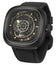SEVENFRIDAY P-Series Automatic Gunmetal PVD Black Dial Black Leather Strap Mens Watch P2B/02 - Watches & Beyond