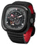 SEVENFRIDAY P - Series Racer III Automatic Black PVD Black Dial Black Leather Strap Mens Watch P3C/06 - Watches & Beyond