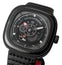 SEVENFRIDAY P - Series Racer III Automatic Black PVD Black Dial Black Leather Strap Mens Watch P3C/06 - Watches & Beyond