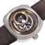 SEVENFRIDAY Q - Series Automatic Stainless Steel Gold Dial Brown Leather Strap Date Mens Watch Q2/02 - WAB - Shipping Dept.