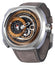 SEVENFRIDAY Q - Series Automatic Stainless Steel Gold/Brown Dial Gray Leather Strap Date Mens Watch Q2/01 - Watches & Beyond