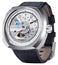 SEVENFRIDAY V - Series Automatic Stainless Steel Silver Dial Black Leather Strap Mens Watch V1/01 - WAB - Shipping Dept.