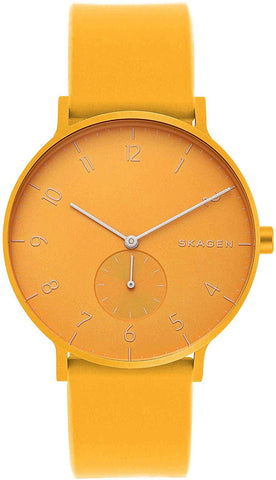 Skagen Aaren Kulor Orange 41mm Aluminum Case Silicone Strap Unisex Watch SKW6510 - WAB - Shipping Dept.